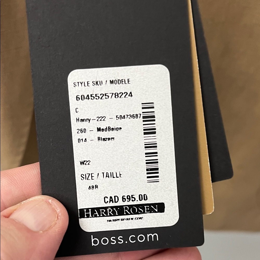 Hugo Boss Tan Blazer Size 48 US Linen - Picture 4 of 17